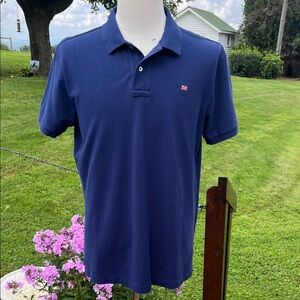 -Ralph Lauren Polo Jeans Co Blue S/S Polo Shirt RL Flag Logo Men's Size XL